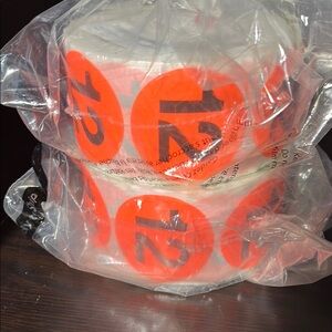 Bright Orange Numbered Sticker tape Roll - Pack of 2
Tape logic number circle 12